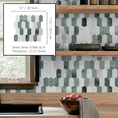 10 Sheet Peel and Stick Backsplash (9.68 Sq Ft)