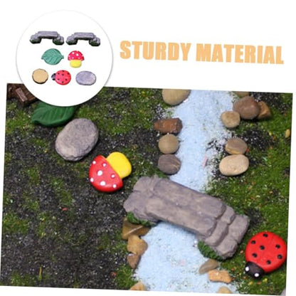 Miniature Stepping Stone Bridge for Fairy Garden Kit Realistic Craft Landscape Decor DIY Garden Ornament