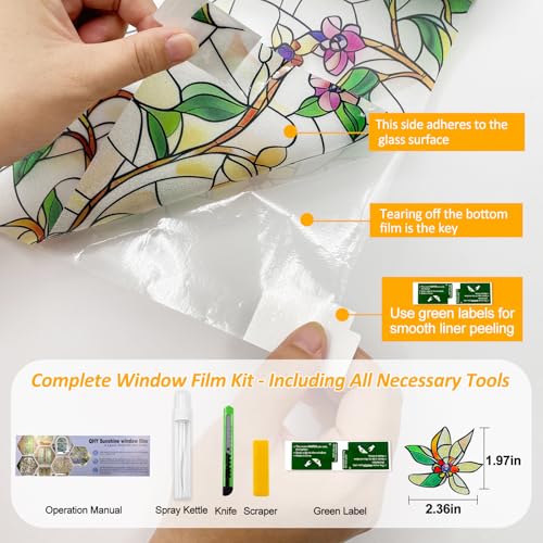 Window Privacy Film Stain Glass Window Film Rainbow Window Film Window clings Non