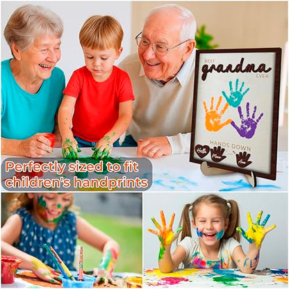 10" Hands Down Best Grandma Ever DIY Handprint Gifts for Grandma with Paints