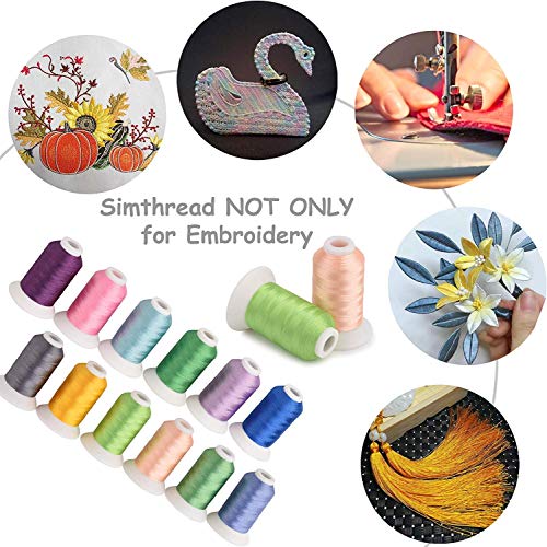 63 Colors Polyester Embroidery Machine Thread Kit (103950 Foot)
