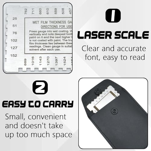 Stainless Steel Metal Wet Film Thickness Gauge Comb
