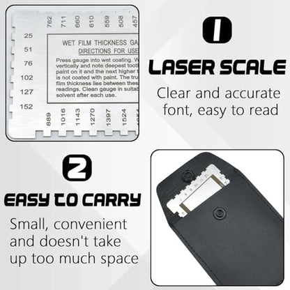 Stainless Steel Metal Wet Film Thickness Gauge Comb