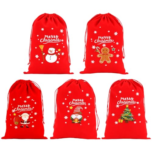 Coth Christmas Drawstring Gift Bags Bulk (27.2668 Ounce)