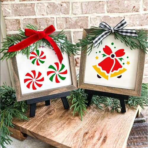 Christmas Stencils for Crafts Reusable 6" Holiday Stencils (25 Count)