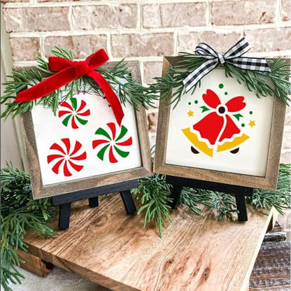 Christmas Stencils for Crafts Reusable 6" Holiday Stencils (25 Count)
