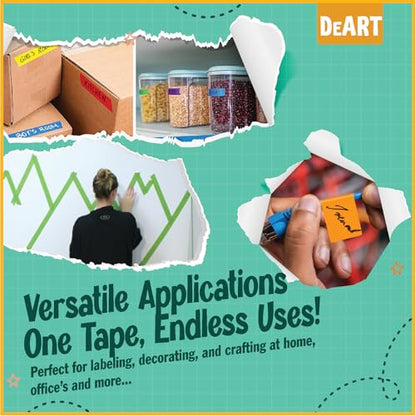 8X Colored Masking Tape (6 Count)