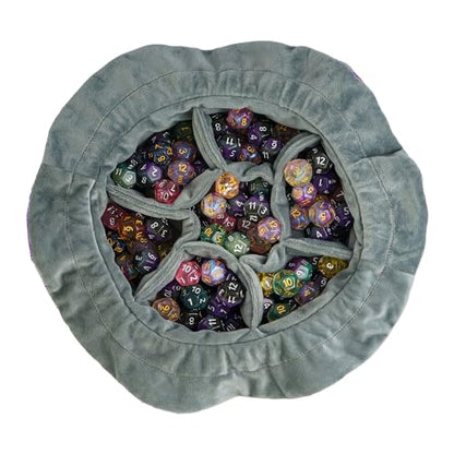 DND Dice Bags Large with Pockets Purple Storage Bag for D&D RPG Game (5.2 Ounce)
