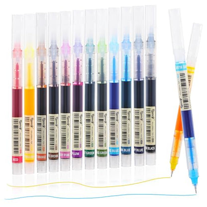 Liquid Ink Rollerball Gel Pens (12 Count)