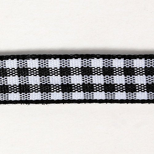 Buffalo Check Ribbon Black and White Gingham Ribbon 25 Yards for Crafts 3 (75 Foot)