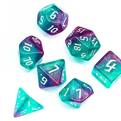 DND Dice Set D&D Polyhedral Dice with Dice Bag (7 Count)