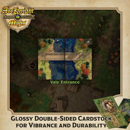 The Vale of Adventure Roleplaying D&D Battle Map; 16 Modular RPG Maps in 8 Double