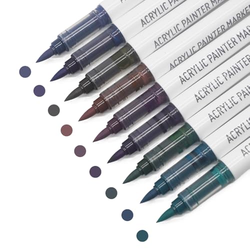 Water Based Acrylic Paint Markers Black (9 Count)