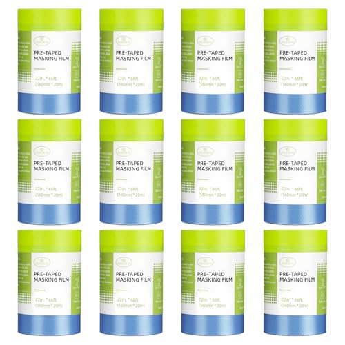 Pre Taped Masking Film for Painting (12 Count)