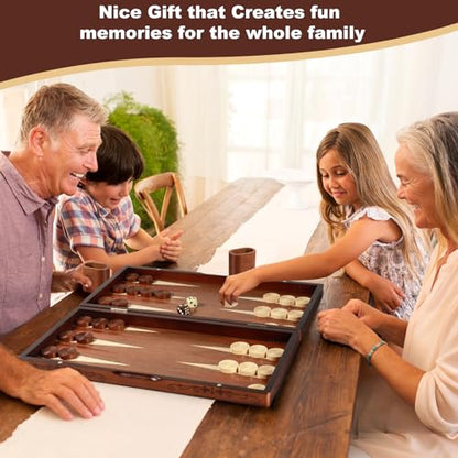 Handcrafted Wooden Backgammon Set