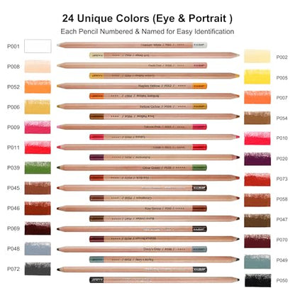 Pro Pastel Chalk Colored Pencils (24 Count)