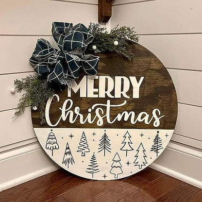 Christmas Stencils for Crafts Reusable 12" Half Round Christmas Stencil (12 Count)