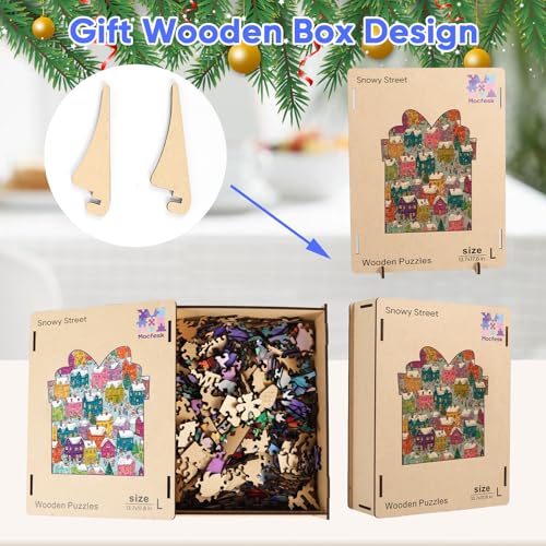 Christmas Village Wooden Puzzle for Adults