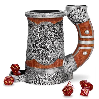 Dice Tower Mug DND Dice Rolling Tower with 7 PCS Dice Set