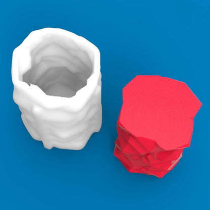 3D Cylindrical Candle Silicone Mold Stone Stacking Layered Candle Soap Mould Fondant Chocolate Cake Candy Baking Mold Plaster Epoxy Resin Clay Mould