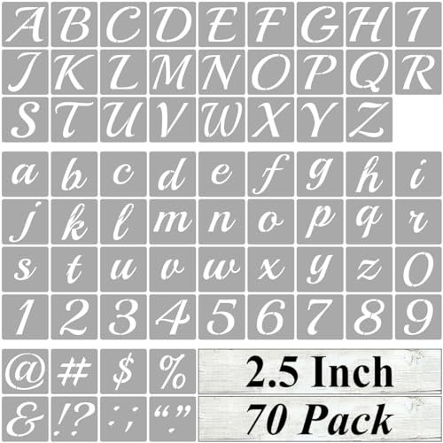 2.5 Inch Alphabet Letter Stencils for Painting (70 Count)