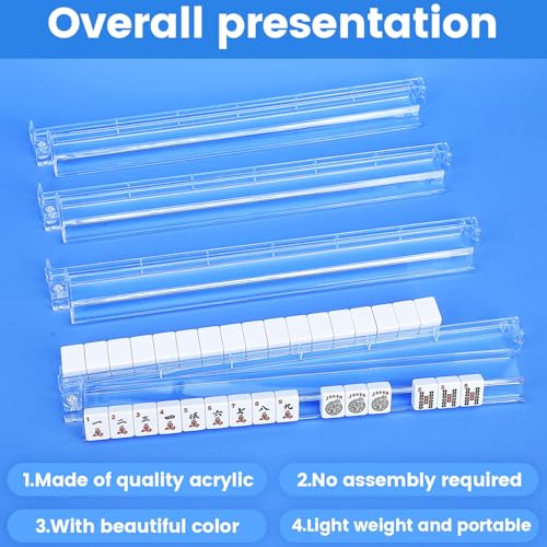 4PCS Mahjong Racks with Pushers