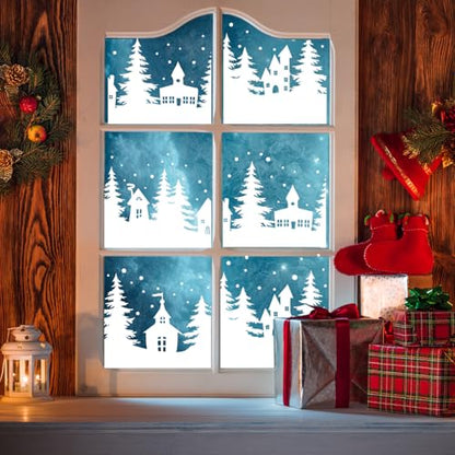 Christmas Stencils for Windows Large Christmas Stencils for Crafts Reusable (4 Count)