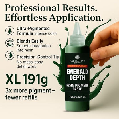 Emerald Green Epoxy Resin Pigment Paste 6.7oz (6.7 Fl Oz)