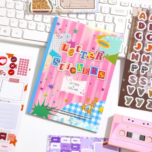 1000+ Pcs Alphabet Collage Sticker Book