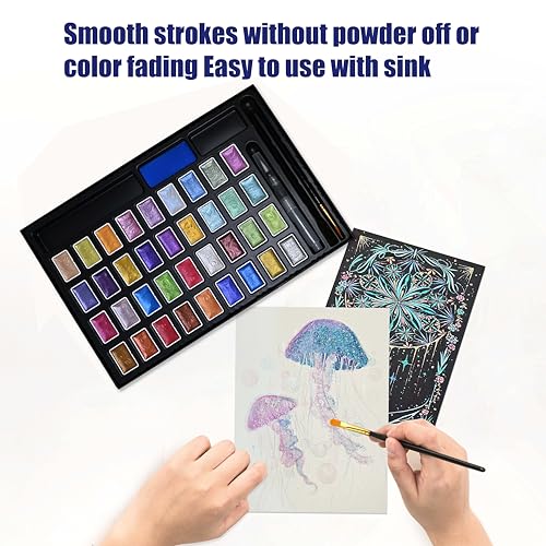 Shimmer Watercolor Paint Set (12 Count)