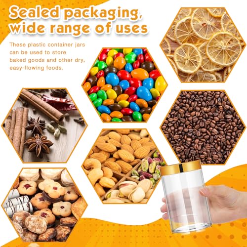 12 Pack 10 oz Plastic Container Jars with Lids Round Clear Travel Cosmetic Container Slime Jars for Toiletries (12 Count)