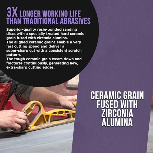 Premium 220 Grit PSA Purple Film Ceramic Longboard Sandpaper (60 Foot)
