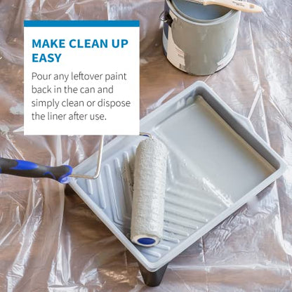 PD 9 Inch Paint Roller Tray and Liner Bundle