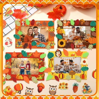 Feraycle 232 Pcs Fall Felt Photo Frames Craft Kit