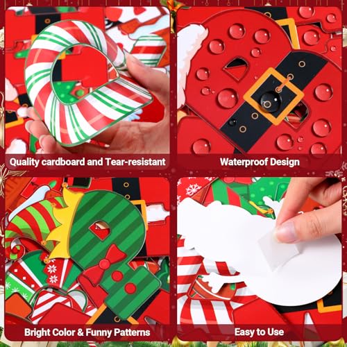 176 Pcs Christmas Bulletin Board Decorations Letters Numbers (176 Count)