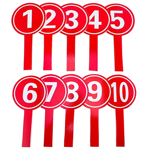 10Pcs Handheld Number Paddles 1
