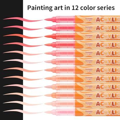 Acrylic Paint Markers 12 Colors (12 Count)