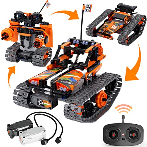 STEM Remote Control Building Kit 3 in 1 RC Tracked Racer
