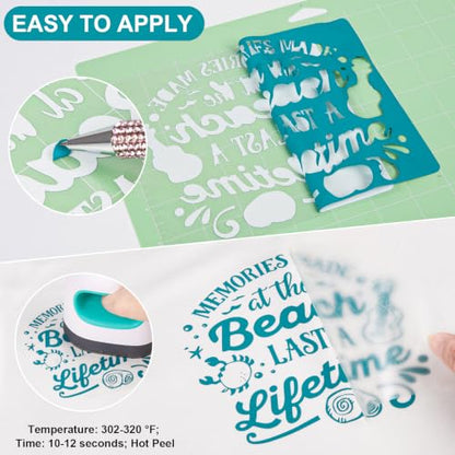 Teal Heat Transfer Vinyl Roll 12" x12ft Matte HTV Vinyl