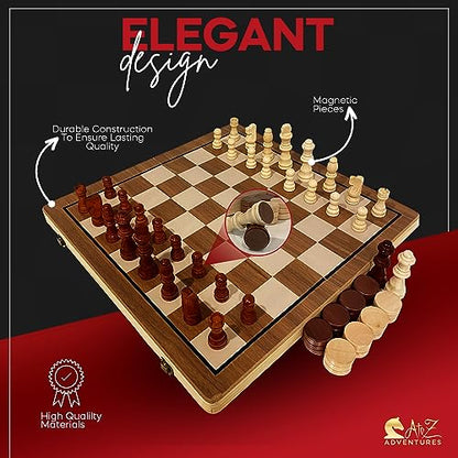 Magnetic Chess Set with Checkers (58 Count)