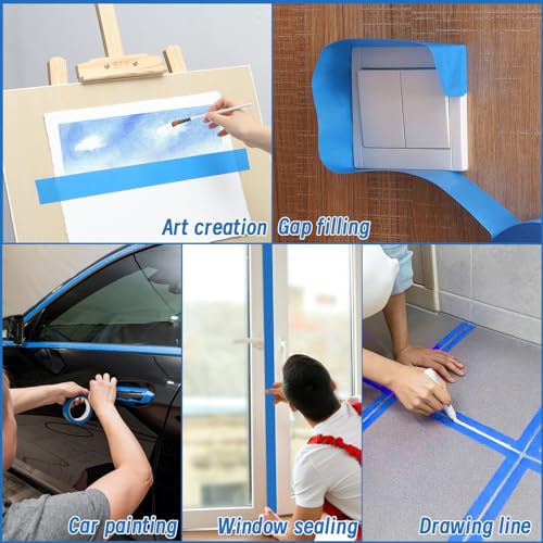 5 Rolls Painters Tape 2 Inch Wide Blue Painters Tape for Wall Painting (5 Count)
