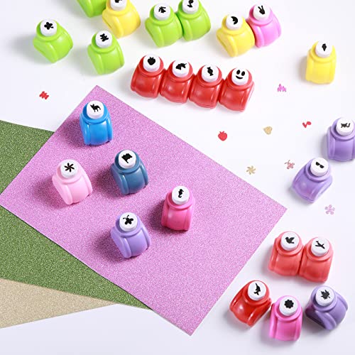 68 Pieces Scrapbook Paper Punch Hole Punches Shape Mini Gift Card Punch Small Scrapbooking Shape Cutters for Nail Stamp Supplies DIY Craft Fun Projects (68 Count)