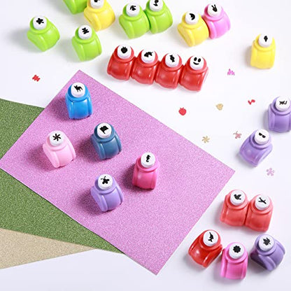 68 Pieces Scrapbook Paper Punch Hole Punches Shape Mini Gift Card Punch Small Scrapbooking Shape Cutters for Nail Stamp Supplies DIY Craft Fun Projects (68 Count)