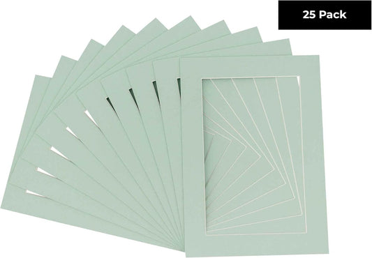 11x14 Mat for 8.5x11 Photo - Precut Honeydew Green Picture Matboard for Frames Measuring 11 x 14 Inches - Bevel Cut Matte to Display Art Measuring 8.5 x 11 Inches - Acid Free Pack of 25 MATS