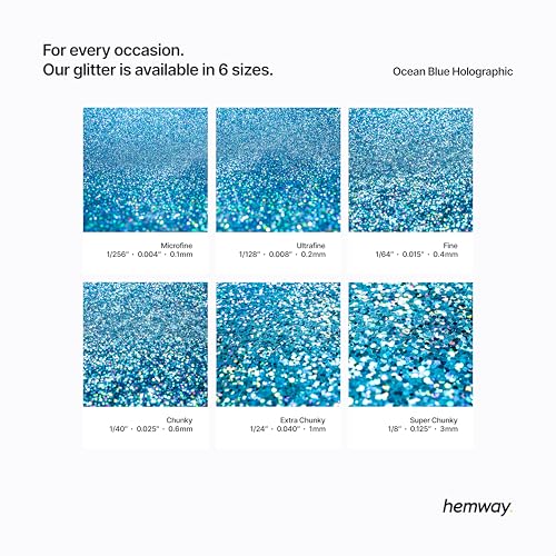 Resin Glitter Ocean Blue Holographic 100g Microfine (3.5274 Ounce)