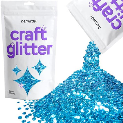 Craft Glitter Ocean Blue 100g Super Chunky Glitter (100 grams)