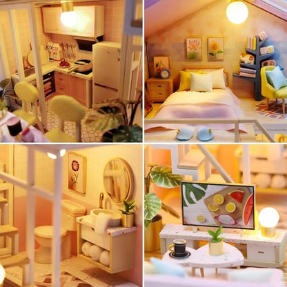 DIY Miniature House Kit for Adults