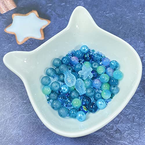 Assorted Glass Resin Beads Multi Size Colors Smooth Cracked Gravel Millet Spacer Beads for Bracelets Necklace Earring DIY Jewelry Making Craft