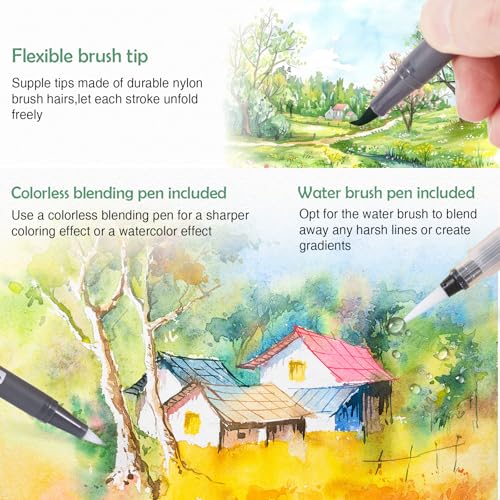 Watercolor Pens Set (48 Count)