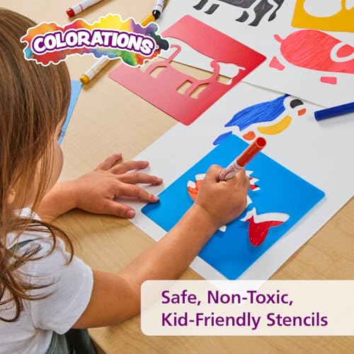 Washable Plastic Animal Stencils (6 Count)